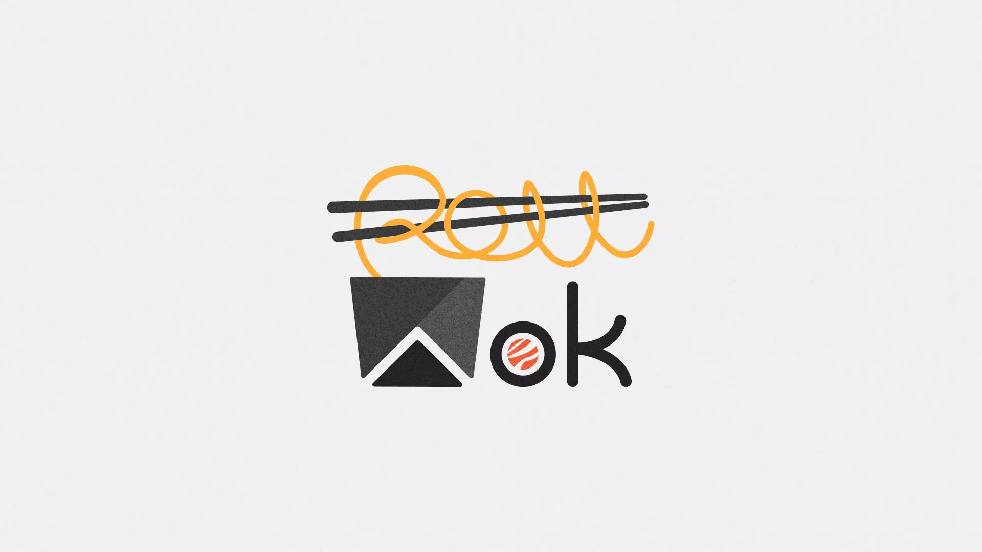 Разработка логотипа суши-бара «Roll Wok Club» в Гавриловом-Яме